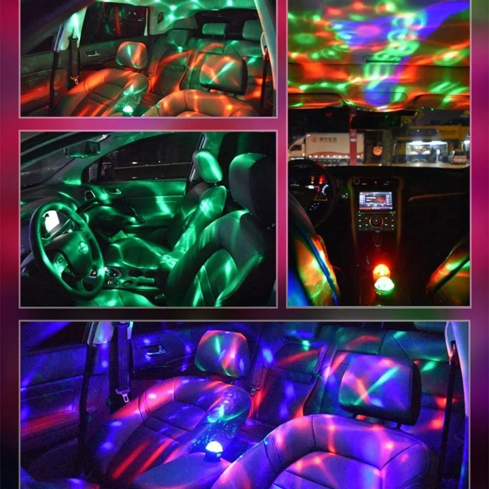 Disco Sound Activated Multicolor Lights Music Ball for Car and Room
